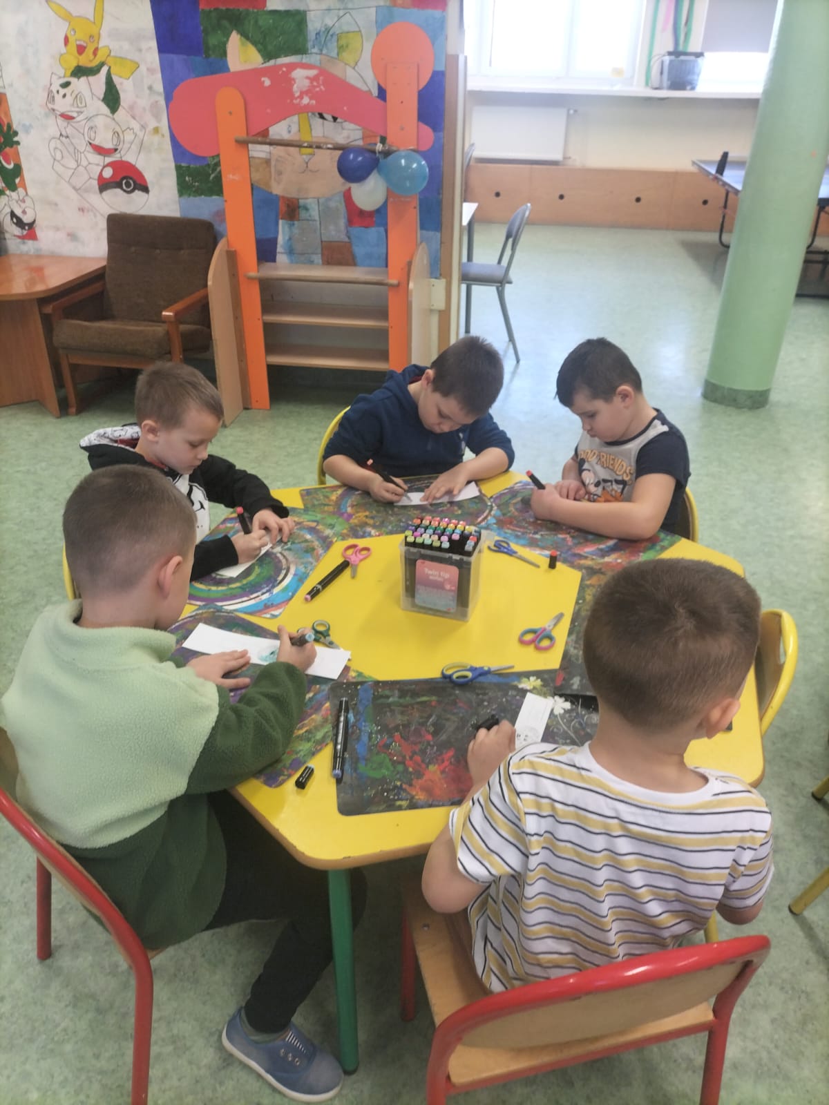 "Tygrysy" i "Minionki" gościnnie na zajęciach  w SP3- Podziękowania za wspaniałe atrakcje.