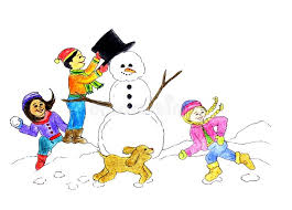 "Delfinki" podczas zabaw zimowych na śniegu